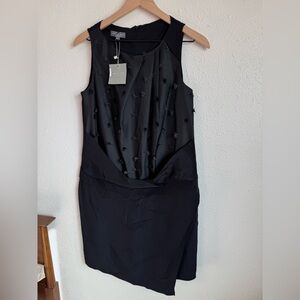 NEW Sachin + Babi Gloria Dress Tassel Dots Silk Black Dress, Size 8